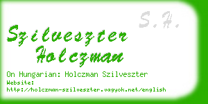 szilveszter holczman business card